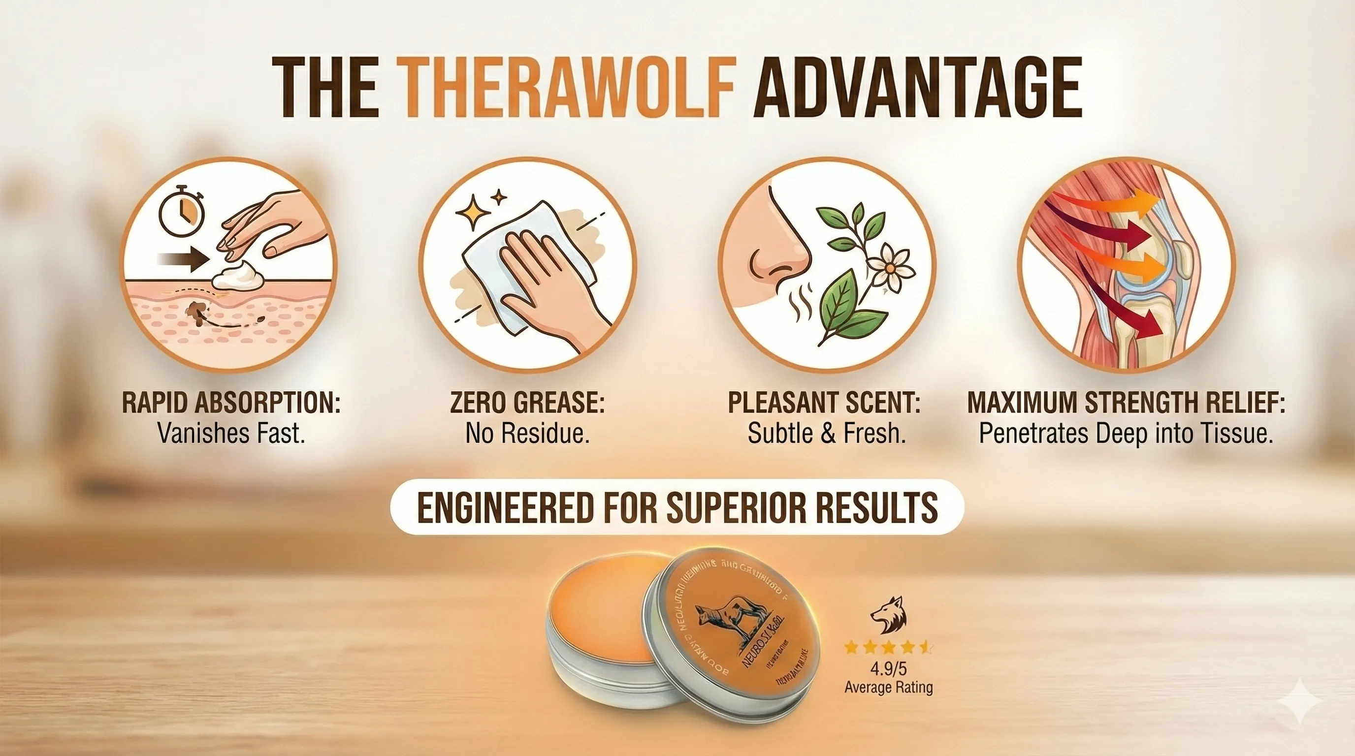 Therawolf balm with headline The Therawolf Advantage